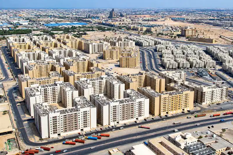 Aerial view of Al Quoz Industrial Area 2, Dubai