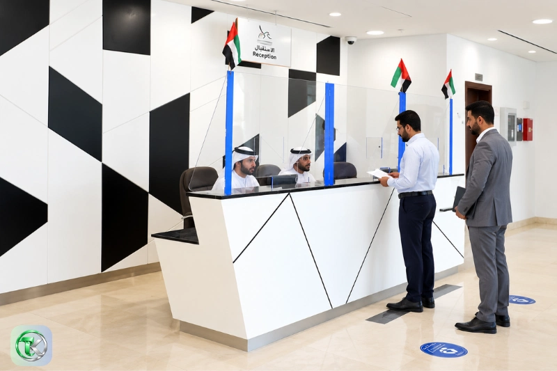 Al Aweer immigration reception counter