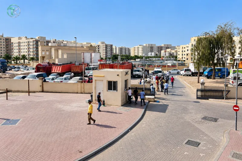 Al Quoz Industrial Area 2 street and commercial parking area