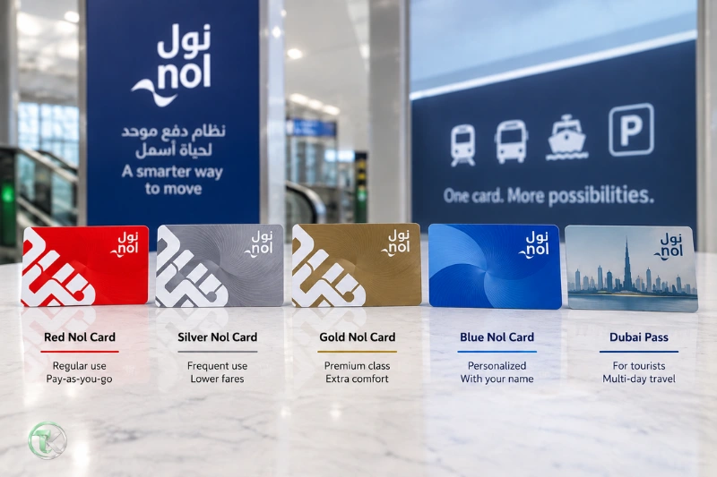 Different NOL card types including Red, Silver, Gold and Blue cards