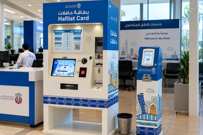 Hafilat card machine at Musaffah Bus Station