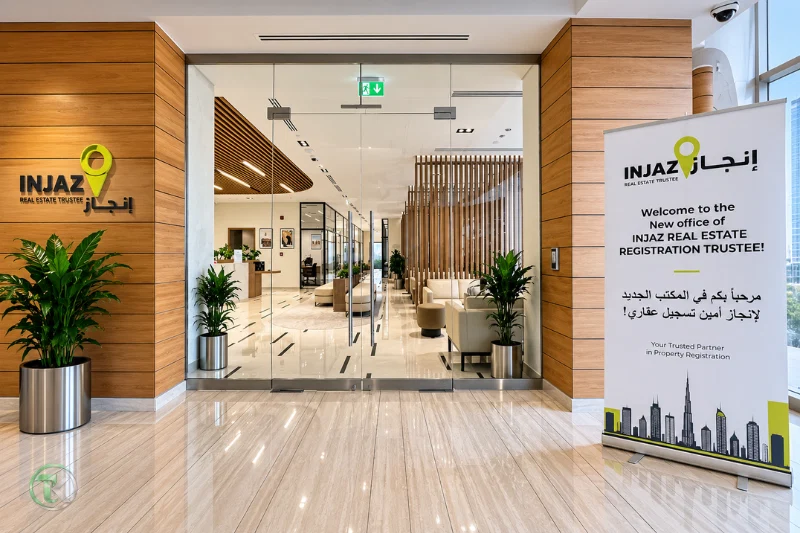 Injaz Real Estate Trustee office entrance in Dubai