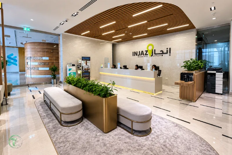 Injaz Real Estate Trustee reception and customer service office in Dubai