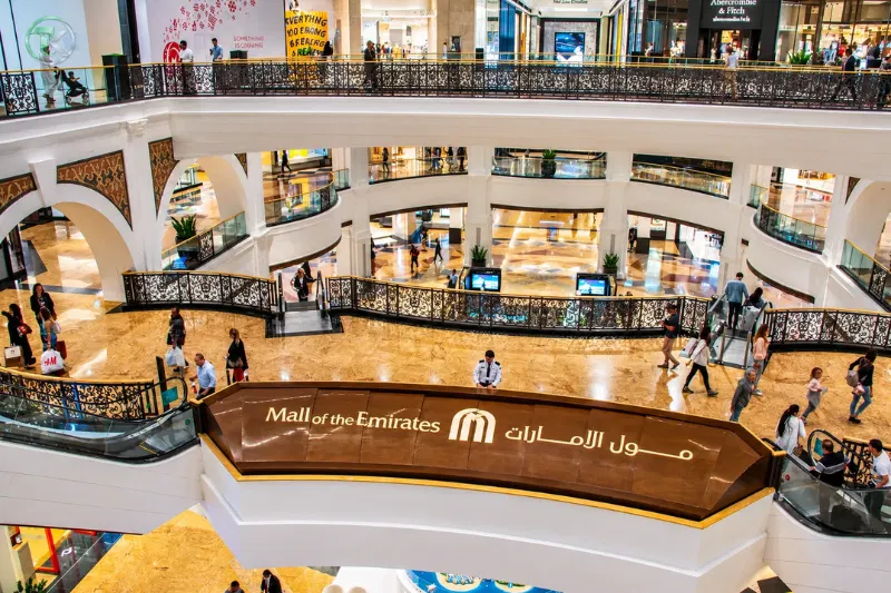 Mall of the Emirates interior atrium in Dubai