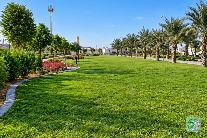 Mohammed Bin Zayed City park and landscaped green spaces