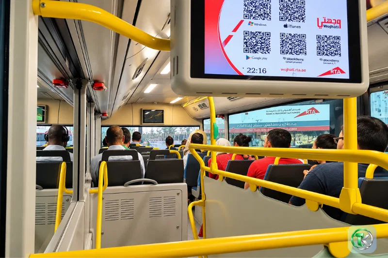 RTA bus interior at Deira City Centre Bus Station