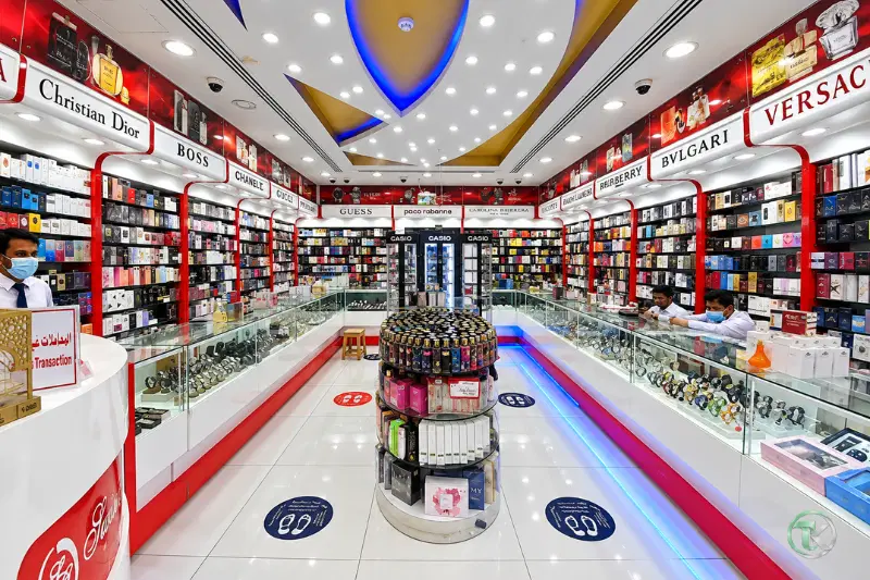 Watch shop inside Hamdan Centre with branded products and display counters