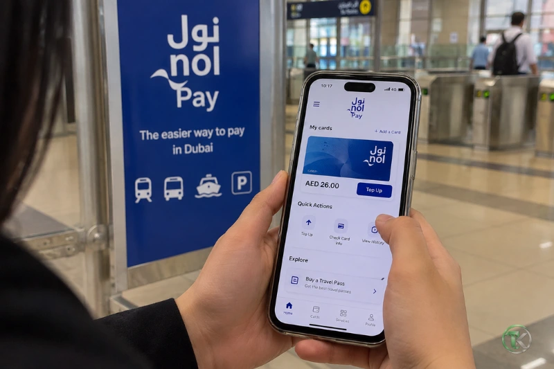 nol Pay app showing NOL card balance and top-up options