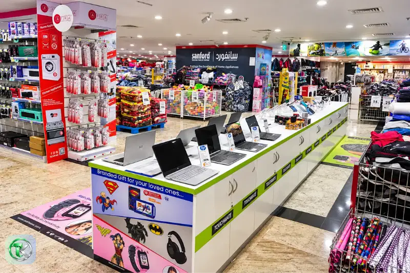 Bin Shabib Mall electronics and home appliances section