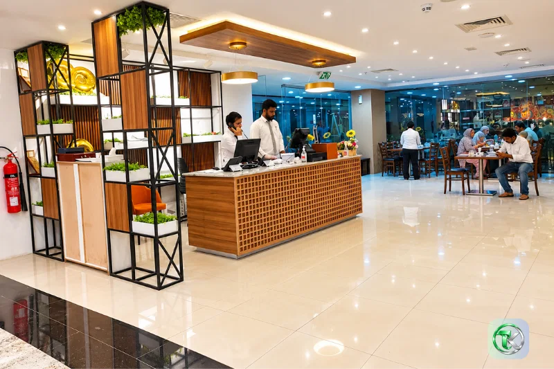 Bin Shabib Mall restaurant reception and dining area