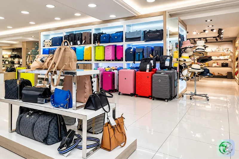 China Mall Ajman luggage shop with suitcases, handbags and travel accessories