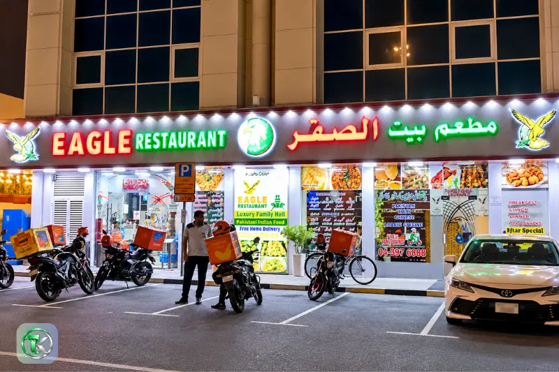 Eagle Restaurant storefront near Lamcy Plaza Dubai