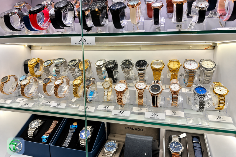 Watch display at a jewellery store inside Mazyad Mall, Abu Dhabi